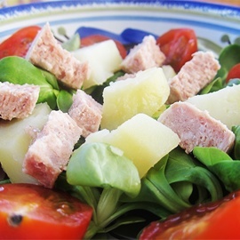Salade bretonne au pâté de campagne
