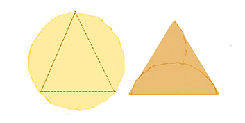 Pliage crepe triangle