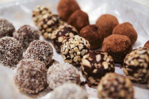 Truffes au chocolat à la fleur de sel