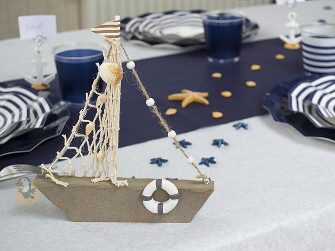 Tubayia Horloge de Table en Bois Style Nautique pour Mariage Cadeau Marine Noël Anniversaire