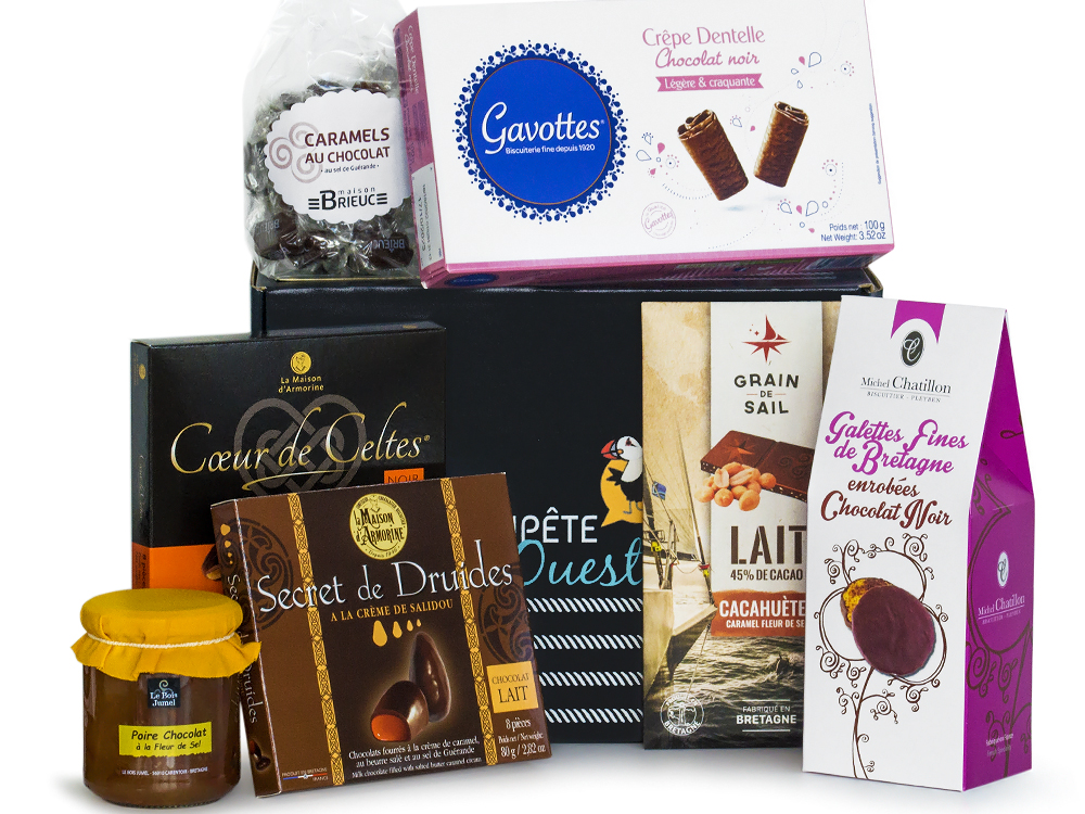 ⇒ Coffret gourmand Breton 100% Chocolat & Confiseries Chocolatées