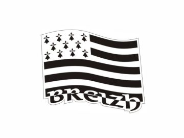 Autocollant drapeau breton Breizh