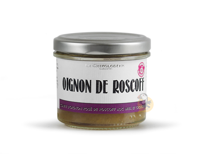 Confit o'oignons de Roscoff AOP miel et chouchen La Chikolodenn