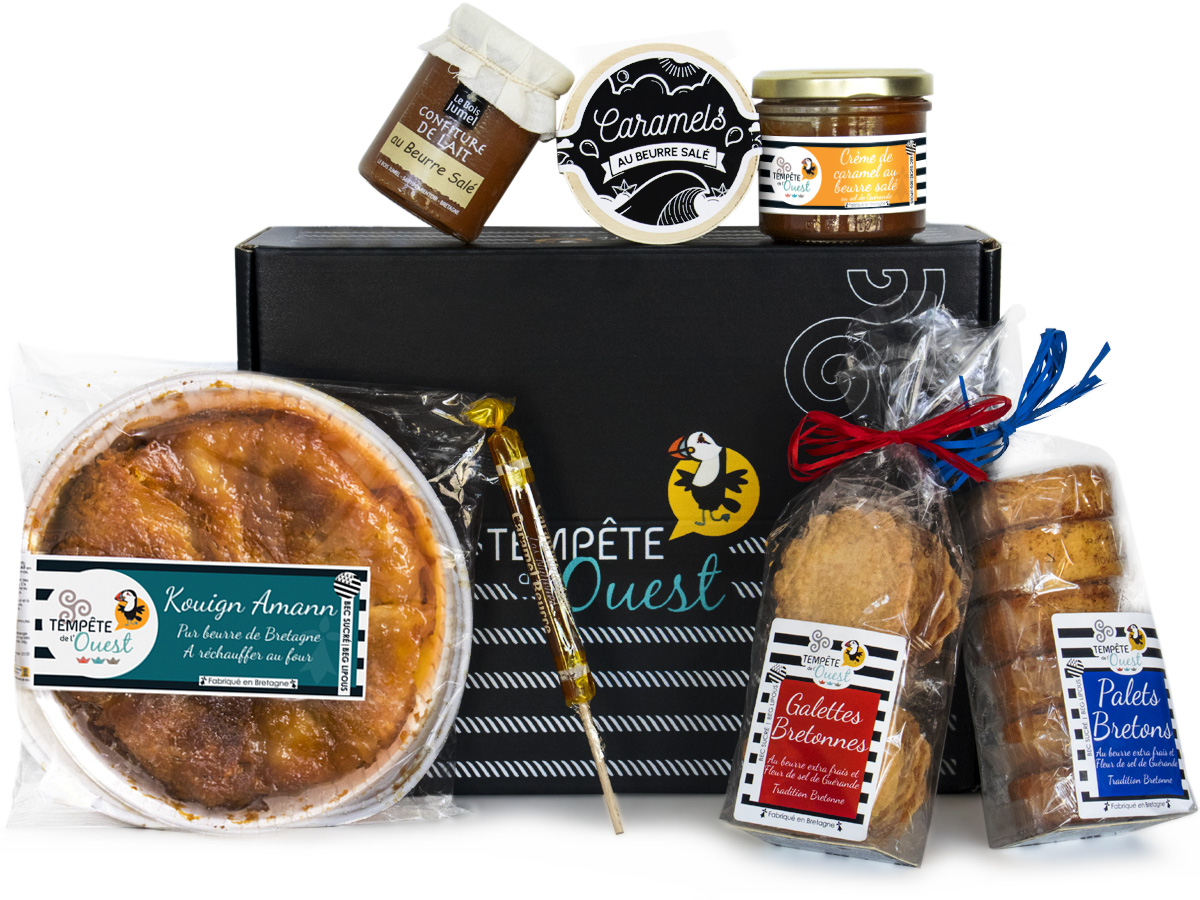 Coffret panier gourmand - Gourmandises bretonnes 100% pur beurre