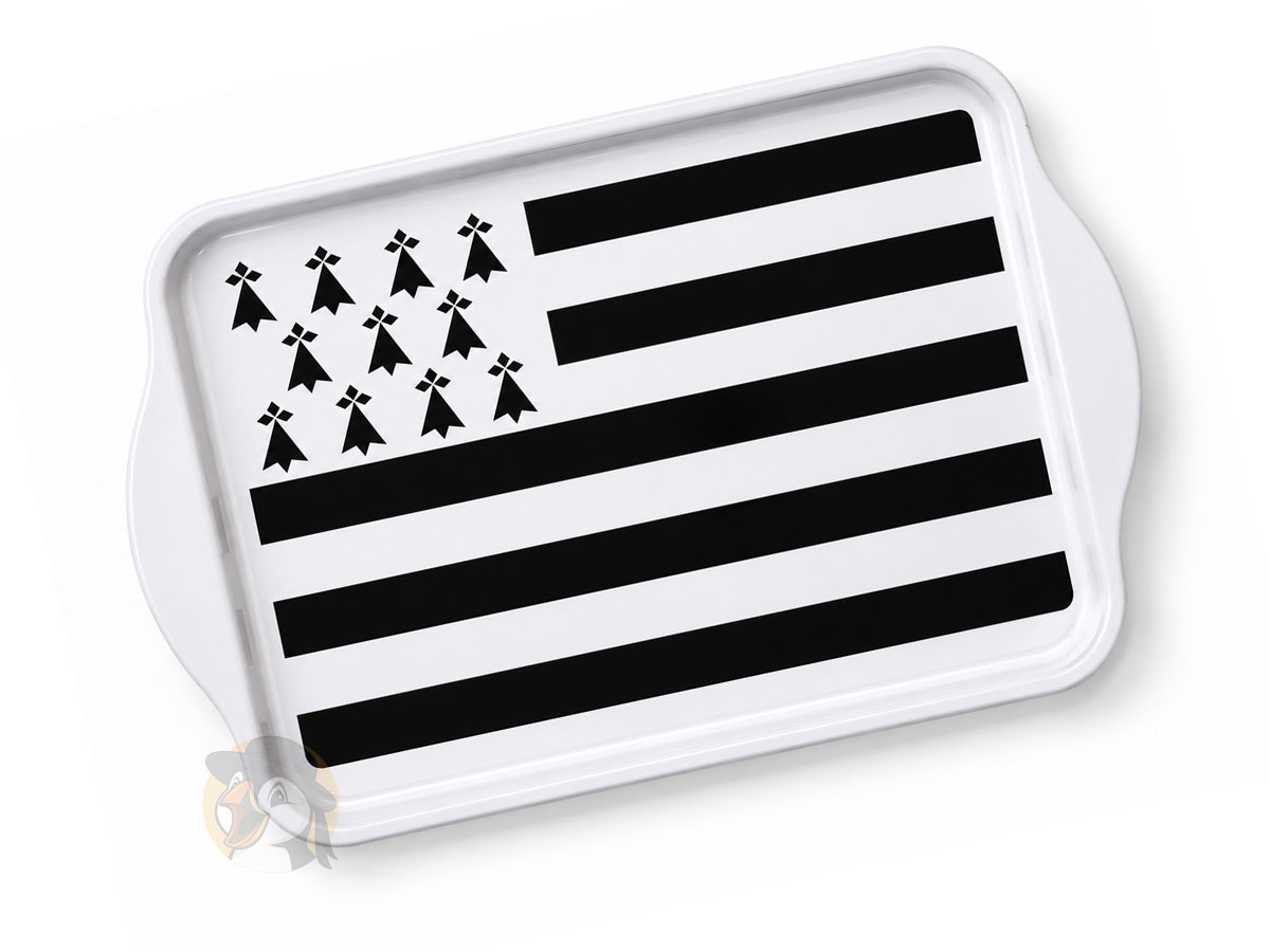 Petit plateau en métal drapeau breton - 21 x 14 cm – Image 2
