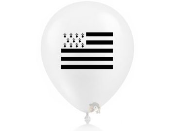 10 ballons de baudruche Drapeau breton