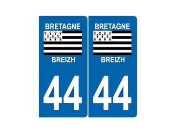 ⇒ Autocollant Sticker Breton A jeune conducteur Carte de la Bretagne