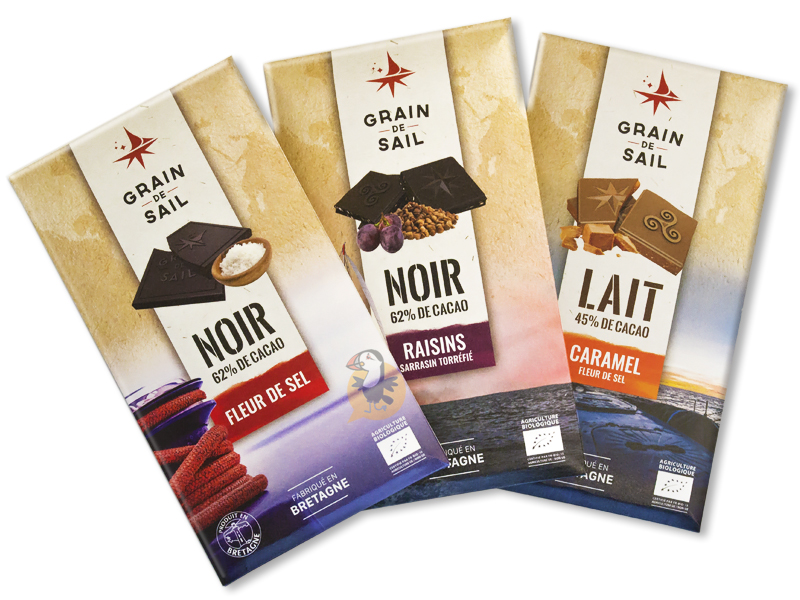 ⇒ PROMO - Lot de 3 Tablettes de Chocolat Bio fabriquées en Bretagne