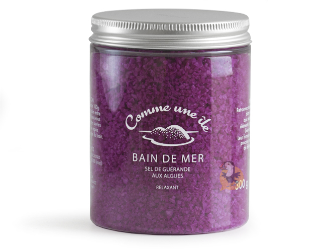 ⇒ Sel de bain rose aux Algues et sel de Guérande - 100% Bretagne