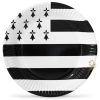 8 grandes assiettes en carton drapeau breton >>> OUT