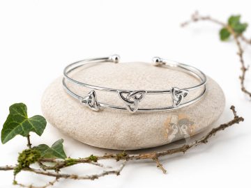 Bracelet jonc Noeuds celtiques - Argent 925