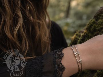 Alternative view of Bracelet jonc Noeuds celtiques - Argent 925
