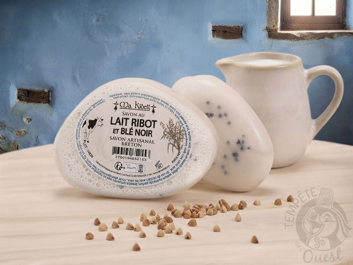 Galet de savon naturel au lait ribot et blé noir – Image 2