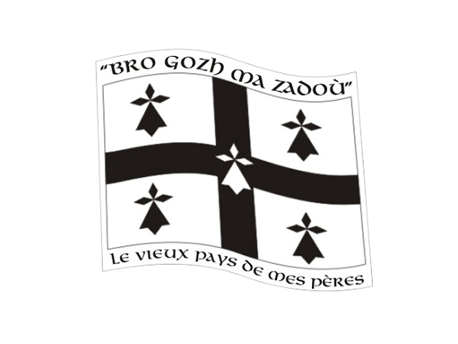 Autocollant Drapeau Breton Kroaz Du