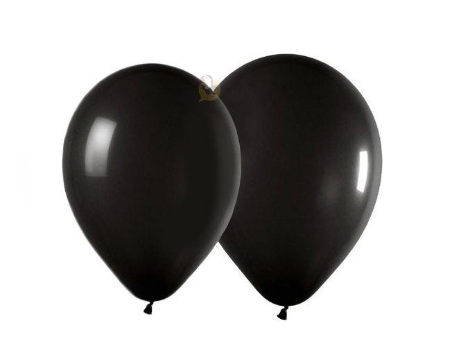 10 ballons de baudruche en latex noirs diamètre 25cm
