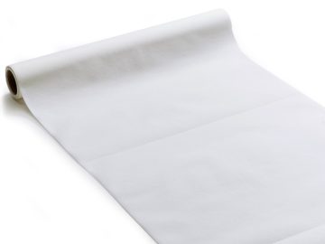 ⇒ Nappe de table rectangulaire blanche en plastique 137 x 274 cm