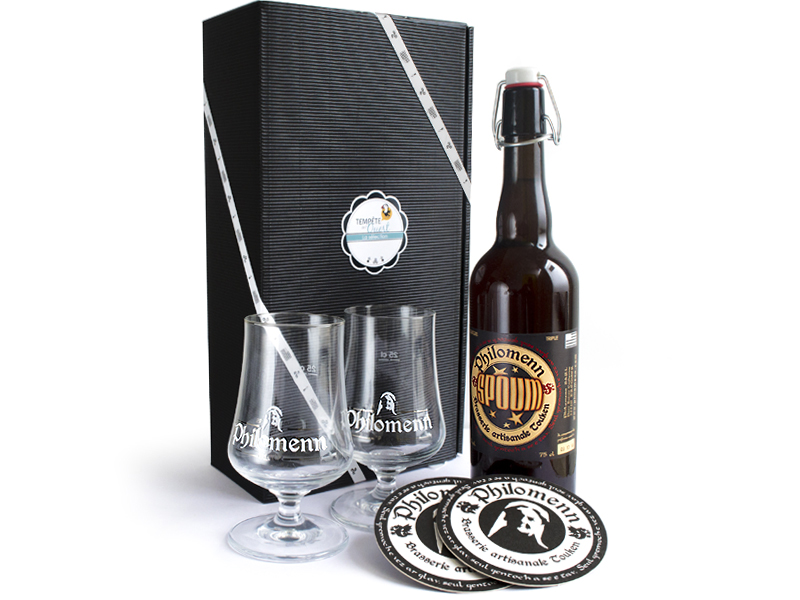 Coffret Bières + Verre : bières artisanales 2 x 33 cl + verre à