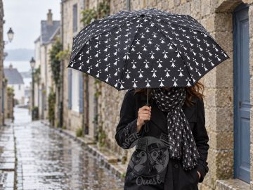 Alternative view of Parapluie breton pliant Hermines