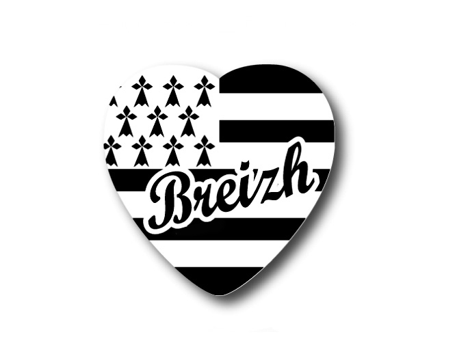 T-shirt drapeau breton en forme de cœur à imprimer en ligne