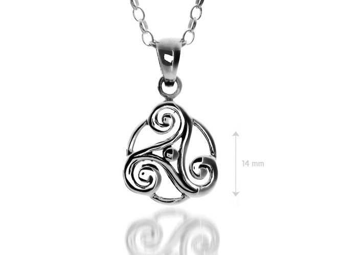 Pendentif Triskel.Breton.Celte Bretagne..Argent 925.BZH
