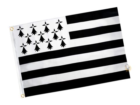 Grand drapeau breton 250 x 150 cm Gwenn ha du