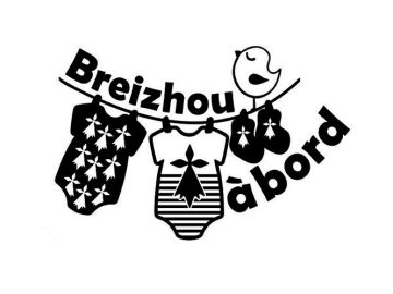 ⇒ Autocollant breton Voiture P'tite Breizhouse à Bord