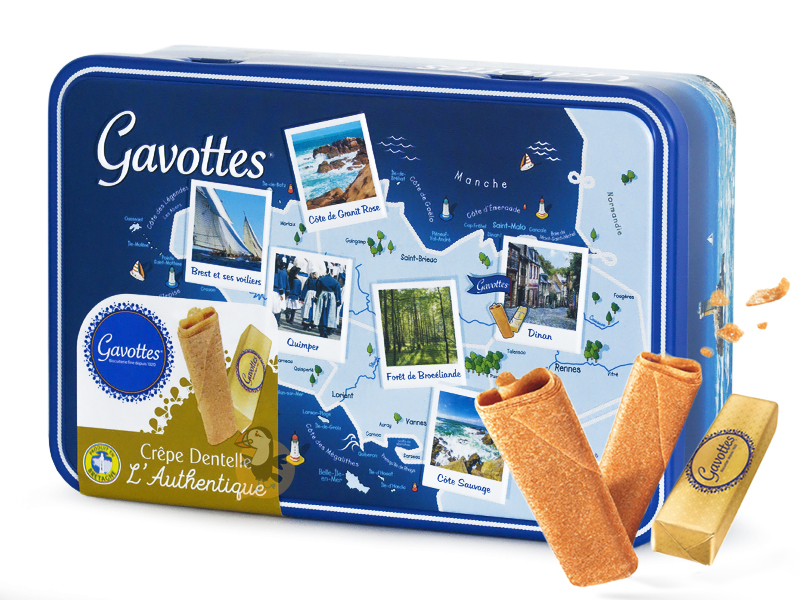 Crêpes Dentelle NATURE - Boite fer Escapade 200g - Gavottes