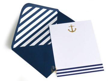 20 serviettes en papier rayures marinière bleu marine/blanc