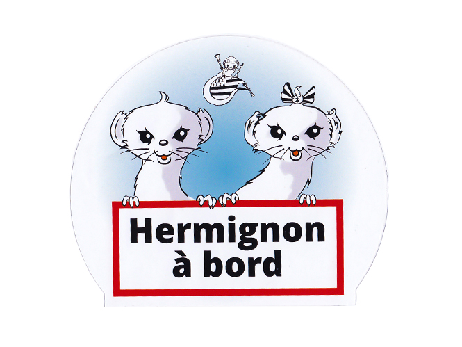 Sticker breton bébé à bord - Autocollant breton bébé à bord