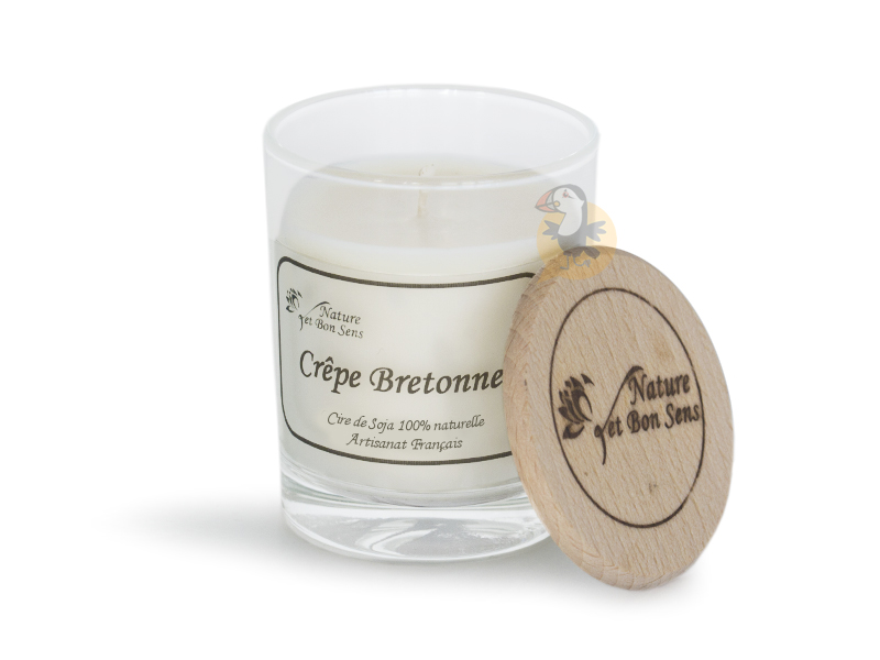 ⇒ Bougie parfumée artisanale & naturelle Crêpe bretonne