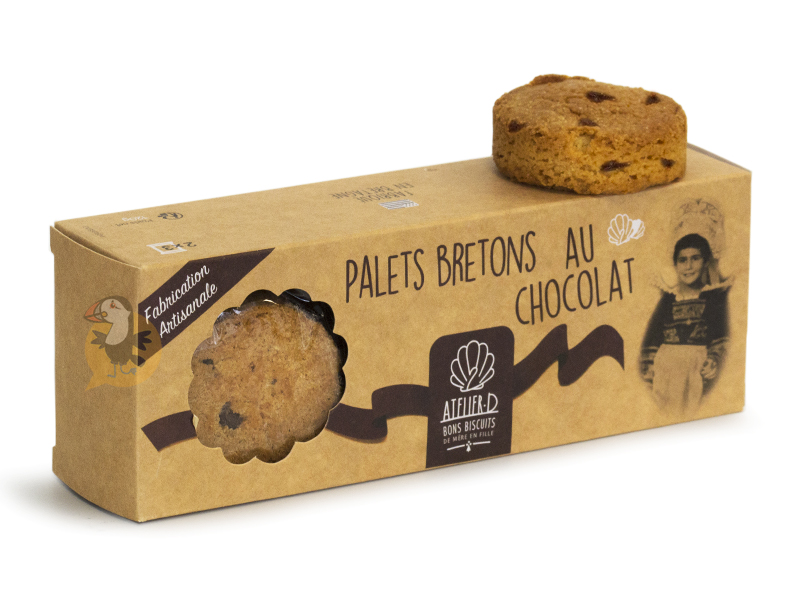 ⇒ Palets bretons pur beurre extra frais au chocolat - 120g