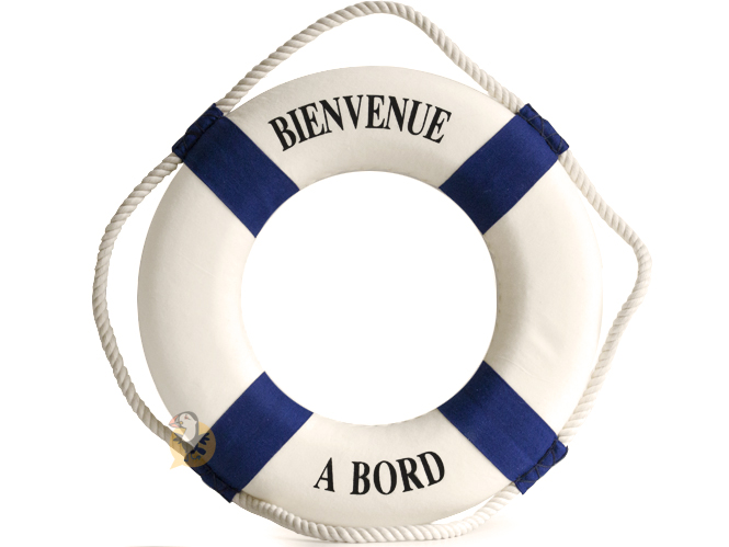Deco Bouee Marine Bouee De Sauvetage Decorative Bienvenue A Bord 25cm