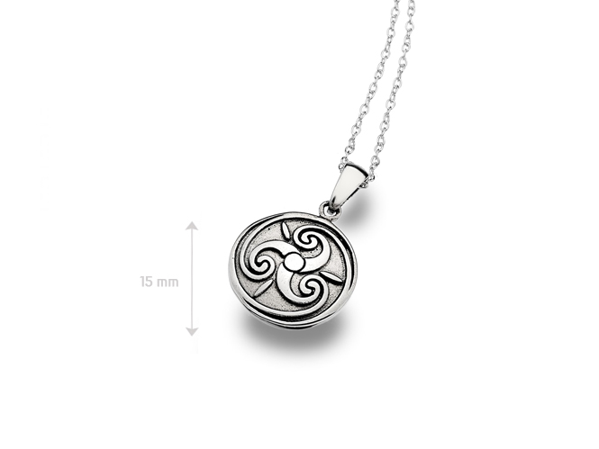 Pendentif Celtique En Argent 925 - Verre Facetté - Style Breton - Neuf Avec Étiquettes