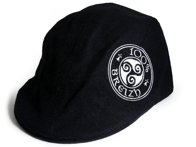 Casquette plate noire - 100% Breizh Triskell