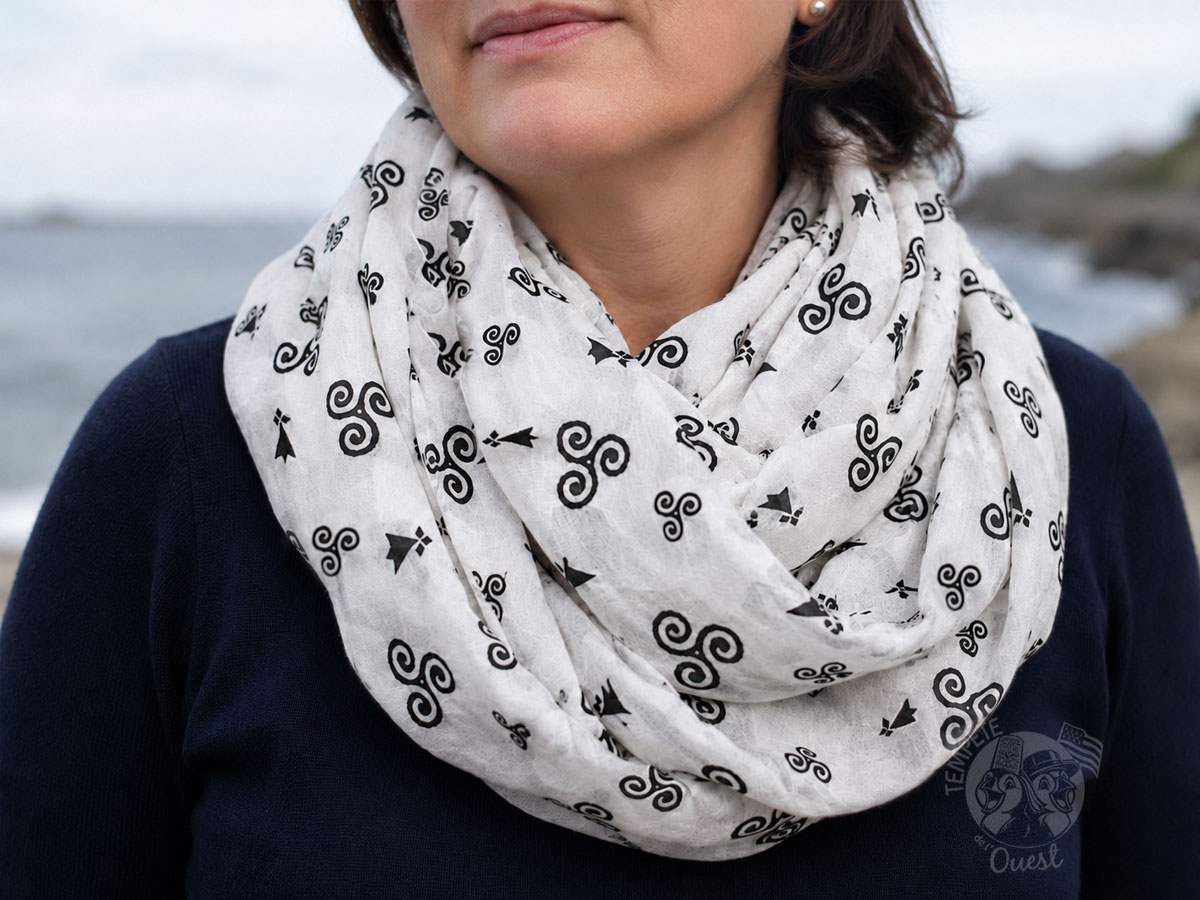 Foulard chèche hermines triskells – Image 3