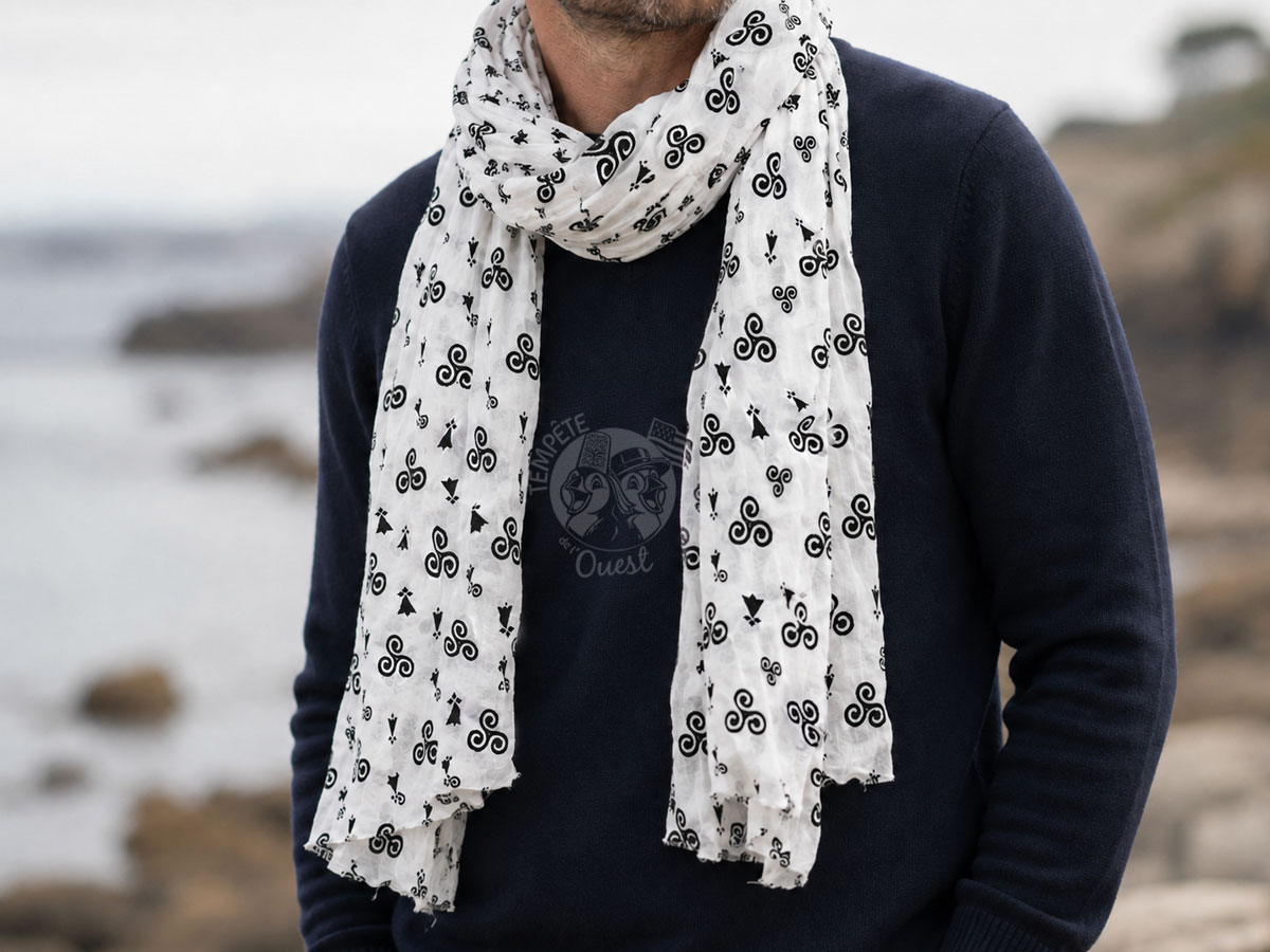 Foulard chèche hermines triskells – Image 2