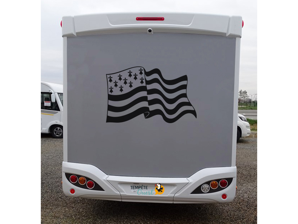 Sticker Van Drapeau Breton flottant- habill auto