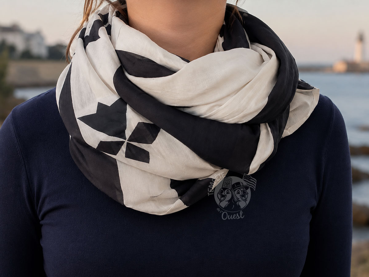 Foulard chèche / Paréo drapeau breton – Image 5