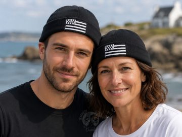 Alternative view of Miki Bonnet marin en coton Drapeau breton