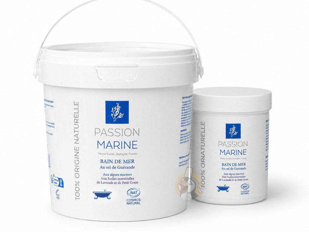 Bain de mer au sel de Guérande, algues marines & huile essentielle de lavande BIO