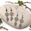 Boucles d'oreilles Noeuds celtiques - Feuilles de Ponthus