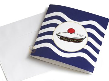 10 cartes d’invitations / Faire-part Béret marin