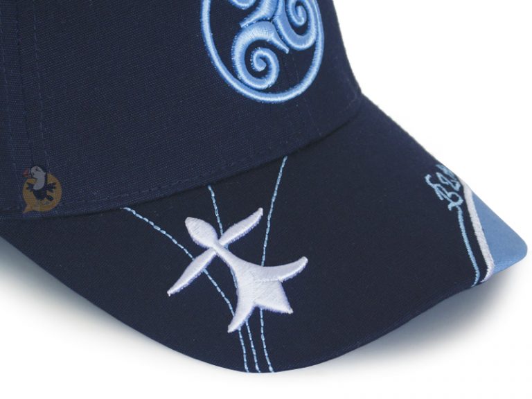 ⇒ Casquette Triskell Bleu marine/ciel "BZH" Breizh - Taille unique