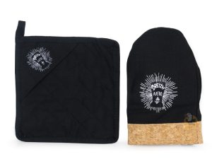 Manique Et Gant De Cuisine En Coton Vichy Rouge