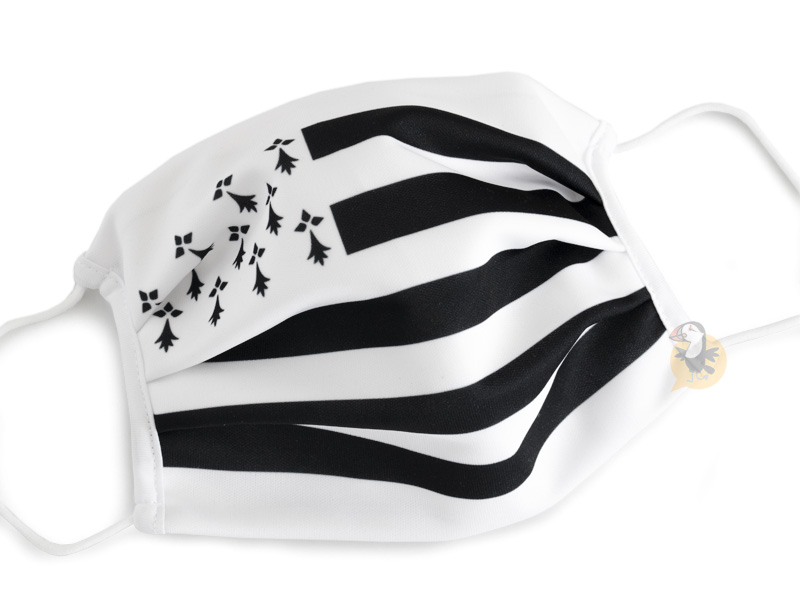 Masque Tissu Breton Masque Barriere Reutilisable Noir Masque Tissu Breton Masque Barriere Reutilisable Noir