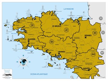 ⇒ Carte de la Bretagne à gratter / 100% Breizh - Fabrication Bretonne