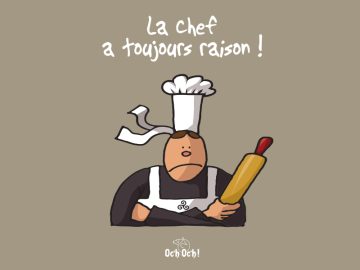 ⇒ Tablier de cuisine breton La Chef a toujours raison ! 100% Coton