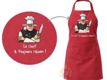 Tablier de cuisine breton - Le Chef a toujours raison