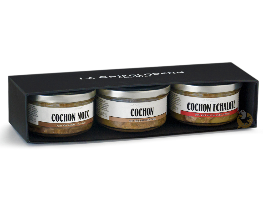 ⇒ Coffret Cadeau Pâtés bretons Les 3 Petits Cochons - La