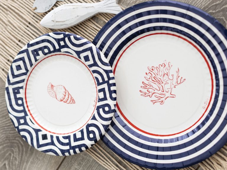 Vaisselle Jetable Thème Requin – 72 Pièces Pour 24 Invités, Assiettes, Gobelets, Serviettes